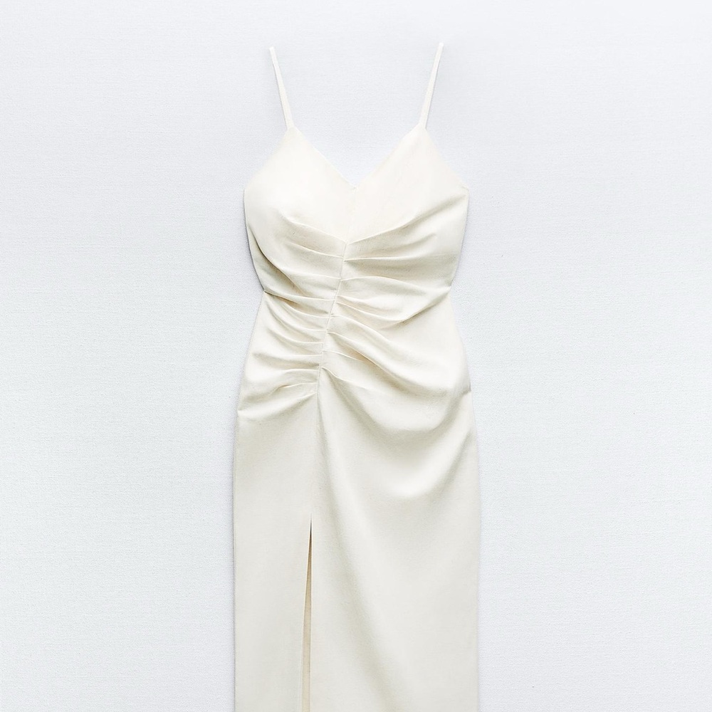 Zara Strapless Cream Dress